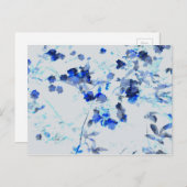 Moderne, trendy kunst van het bloempatroon briefkaart (Voorkant / Achterkant)