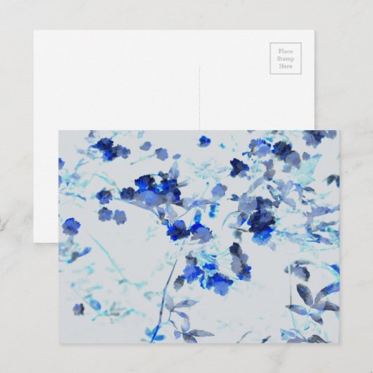 Moderne, trendy kunst van het bloempatroon briefkaart (Voorkant / Achterkant)