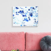 Moderne, trendy kunst van het bloempatroon canvas afdruk (Insitu (Woonkamer))