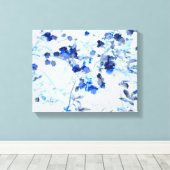 Moderne, trendy kunst van het bloempatroon canvas afdruk (Insitu (Houten vloer))