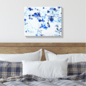 Moderne, trendy kunst van het bloempatroon canvas afdruk (Insitu (Slaapkamer))