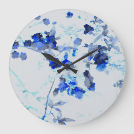 Moderne, trendy kunst van het bloempatroon grote klok