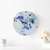 Moderne, trendy kunst van het bloempatroon grote klok (Huis)