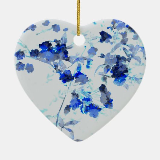Moderne, trendy kunst van het bloempatroon keramisch ornament (Achterkant)