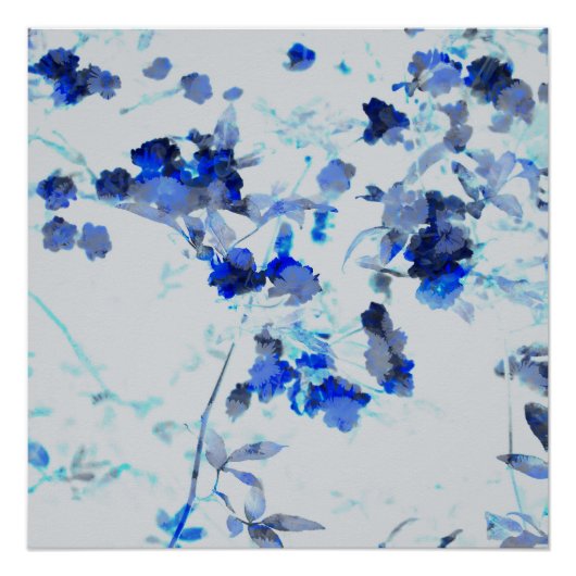 Moderne, trendy kunst van het bloempatroon perfect poster (Voorkant)