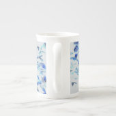 Moderne, trendy kunst van het bloempatroon porselein kop (Achterkant)