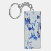 Moderne, trendy kunst van het bloempatroon sleutelhanger (Voorkant Links)