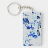 Moderne, trendy kunst van het bloempatroon sleutelhanger (Voorkant)