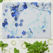 Moderne, trendy kunst van het bloempatroon theedoek (Gevouwen)