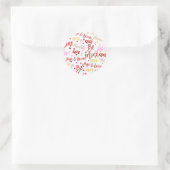 Moderne Trendy Leuke Valentijn Party Favor Treat Ronde Sticker (Tas)