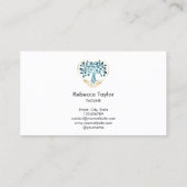 moderne trendy life coach tree life hands hart visitekaartje (Achterkant)