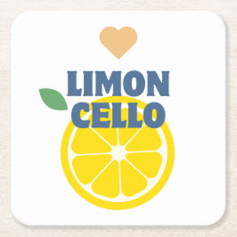 Moderne Trendy Limoncello Citroenlikeur Kartonnen Onderzetters
