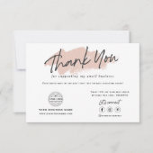 Moderne trendy logo branding small business bedankkaart (Voorkant)