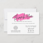 Moderne trendy logo branding small business danky bedankkaart (Voorkant)