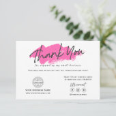 Moderne trendy logo branding small business danky bedankkaart (Staand voorkant)