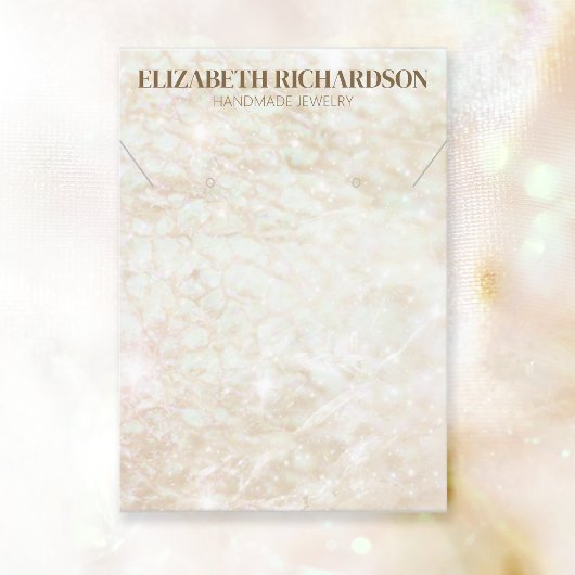 Moderne Trendy Luxe Elegante Cream Sieraden Displa Visitekaartje