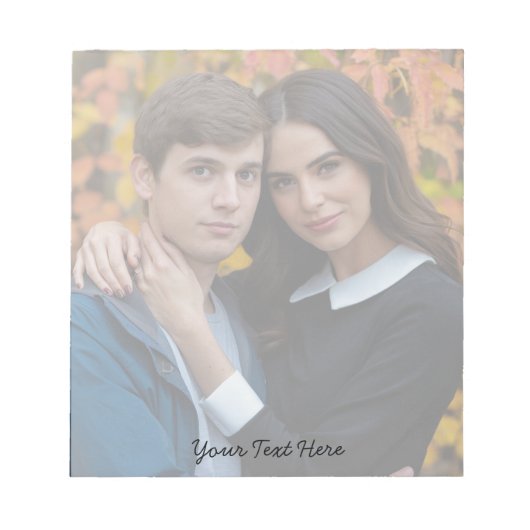 Moderne trendy Maak je eigen foto en tekst Notitieblok (Voorkant)