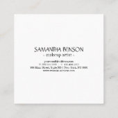 Moderne trendy make-up artiest vierkante visitekaartje (Achterkant)