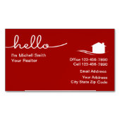 Moderne trendy makelaar magnetisch visitekaartje (Voorkant)