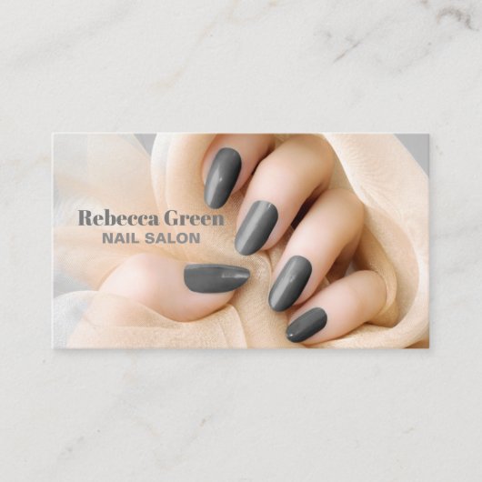 Moderne Trendy Manicurist Nail Artist Nail Salon Visitekaartje (Voorkant)