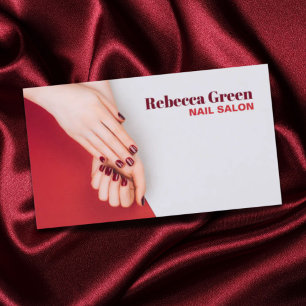 Moderne Trendy Manicurist Nail Artist Nail Salon Visitekaartje