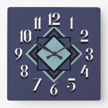 Moderne Trendy Marine Lichtblauw Witte Geometrisch