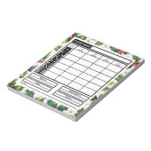 Moderne trendy Merry Christmas Bunco Score Notitieblok (Linkerzijde)
