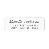 Moderne Trendy Minimal Script Retouradres        Etiket (Voorkant)