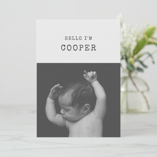 Moderne trendy minimale foto-aankondiging aankondiging (Staand voorkant)