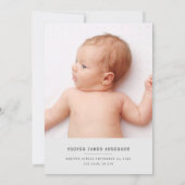 Moderne trendy minimale foto-aankondiging aankondiging (Achterkant)