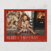 Moderne trendy minimale kerstvakantie briefkaart (Voorkant)