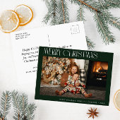 Moderne trendy minimale vrolijke kerst briefkaart