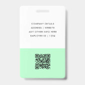 Moderne Trendy Minimalistische Foto | Neo Mintgroe Badge (Achterkant)