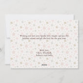 Moderne trendy minimalistische foto's Vrolijk kers Feestdagenkaart (Achterkant)