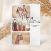 Moderne trendy minimalistische foto's Vrolijk kers Feestdagenkaart