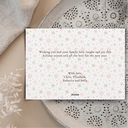 Moderne trendy minimalistische foto's Vrolijk kers Feestdagenkaart