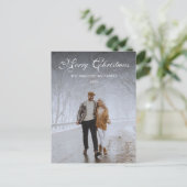 Moderne trendy minimalistische, Kerstmis familie f Briefkaart (Staand voorkant)