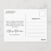 Moderne trendy minimalistische, Kerstmis familie f Briefkaart (Achterkant)