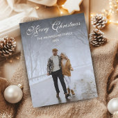 Moderne trendy minimalistische, Kerstmis familie f Briefkaart