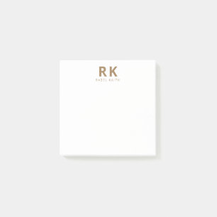 Moderne trendy minimalistische stijlvolle gouden t post-it® notes