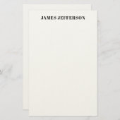 Moderne trendy minimalistische vlakte briefpapier (Voorkant / Achterkant)