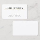 Moderne trendy minimalistische vlakte visitekaartje (Voorkant / Achterkant)