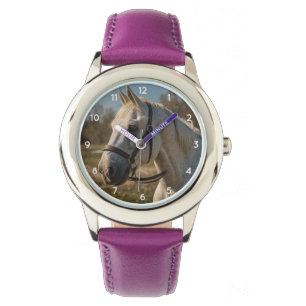 Moderne trendy mooie witte paard Kinderen Horloge