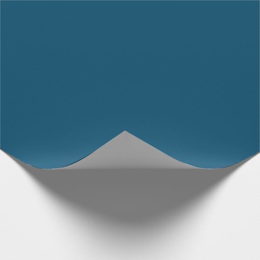 Moderne Trendy Ocean Blue Effen Kleur Plain Gift Cadeaupapier (Hoek)