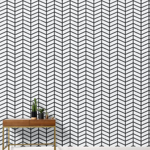 Moderne Trendy Off White Chevron Behang