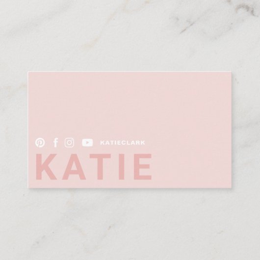 Moderne trendy online personal trainer fitness visitekaartje (Achterkant)