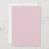 Moderne trendy ontwerper Dusty Pink Rose Wedding Kaart (Achterkant)
