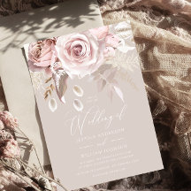 Moderne Trendy Ontwerper Elegante Roze Huwelijk