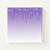 Moderne Trendy Paarse Glitter Lashes van het Manus Notitieboek (Achterkant)