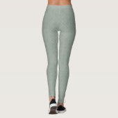 Moderne Trendy Pastel Groene Kleur Elegante Sjablo Leggings (Achterkant)